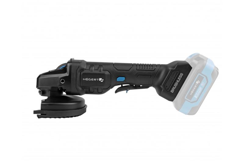 HÖGERT Kabelloze haakse slijper met peddelschakelaar, 125MM, 18V - zonder accu
