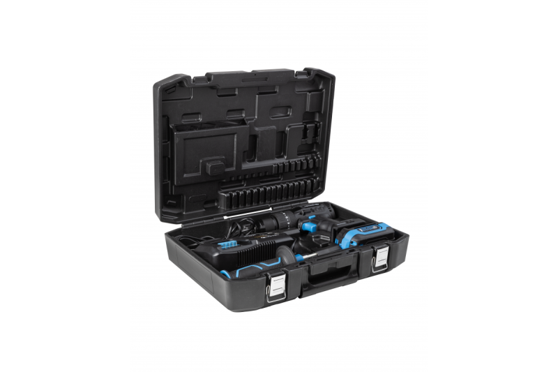 HÖGERT accu-slagboorset, 18V voor baksteen, steen, hout, metaal en kunststof