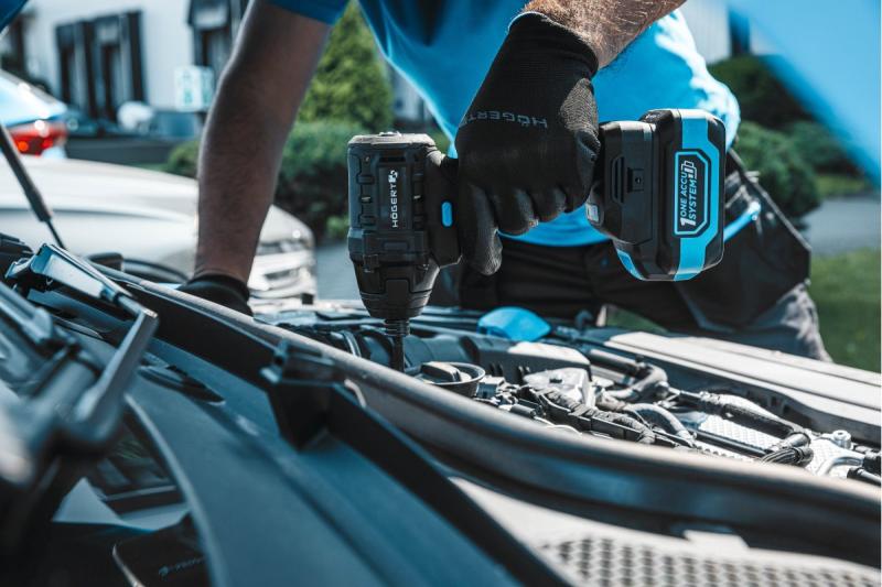 HÖGERT accuslagmoersleutelset 200 Nm 18V met borstelloze motor