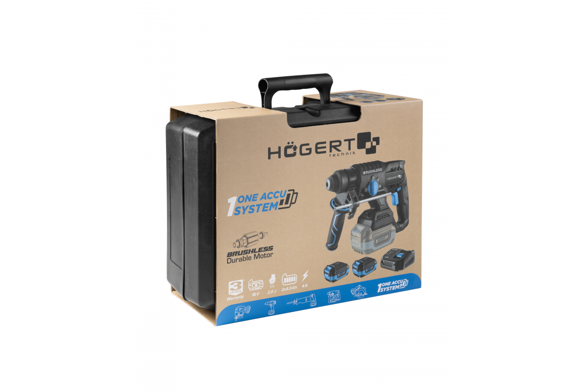 HÖGERT accuboormachineset, 18V, OneAccuSystem, met accu, oplader in koffer