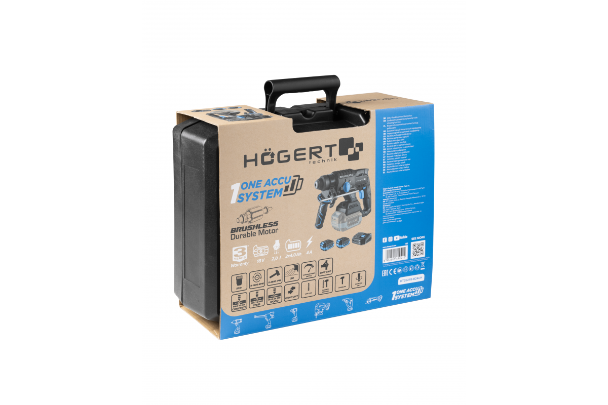 HÖGERT accuboormachineset, 18V, OneAccuSystem, met accu, oplader in koffer