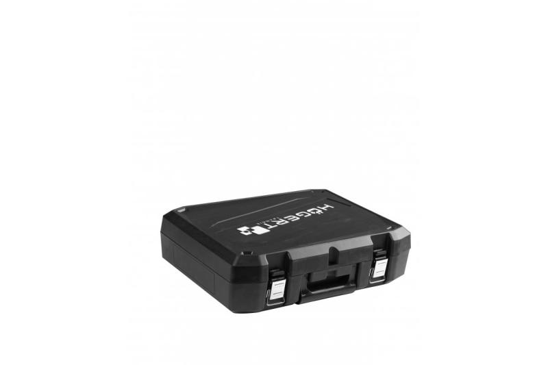 HÖGERT Kabelloze haakse slijper met paddle-schakelaar, 125MM, 18V - Set (accu, lader, accessoires)