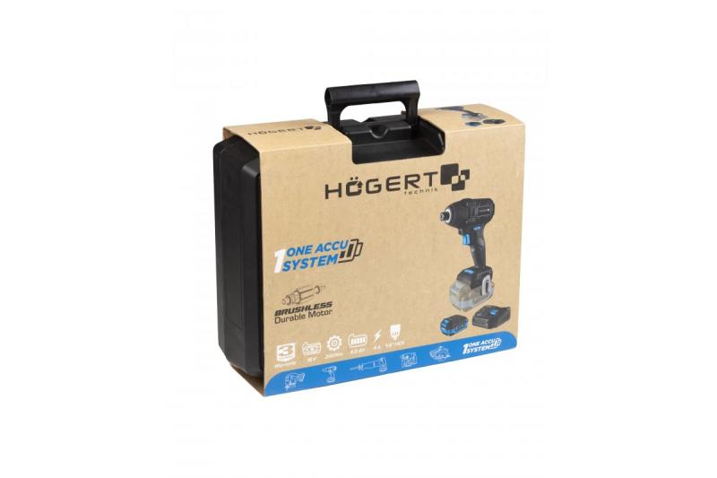 HÖGERT Brushless accu-strijkijzer 18V, set met accu, oplader en accessoires