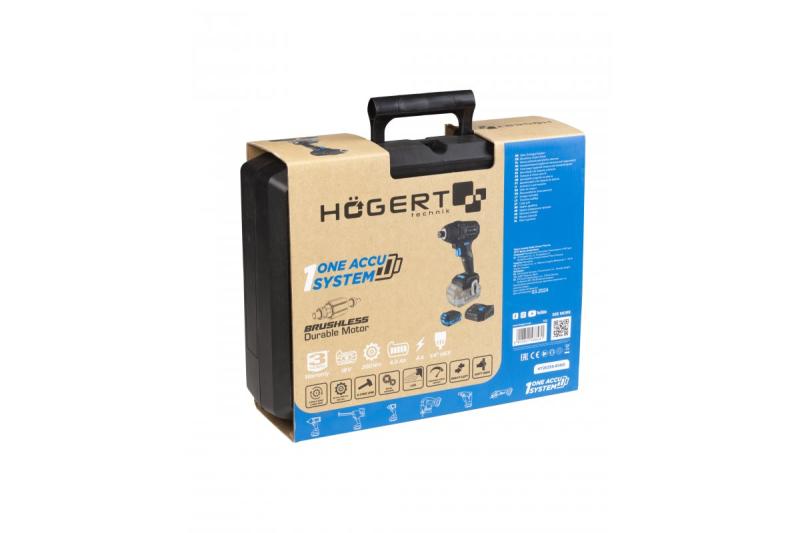 HÖGERT Brushless accu-strijkijzer 18V, set met accu, oplader en accessoires