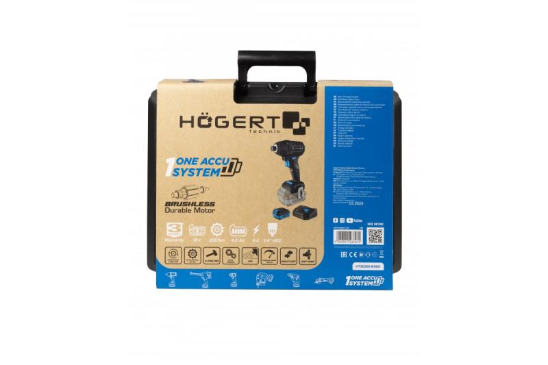 HÖGERT Brushless accu-strijkijzer 18V, set met accu, oplader en accessoires