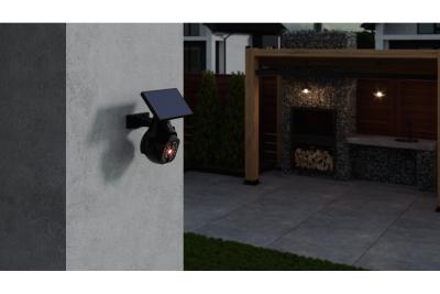 Zonnevloedlicht met bewegings- en schemersensor GUARDOS, LED, 300lm, 6400K, 1200mAh, IP65, dummycamera