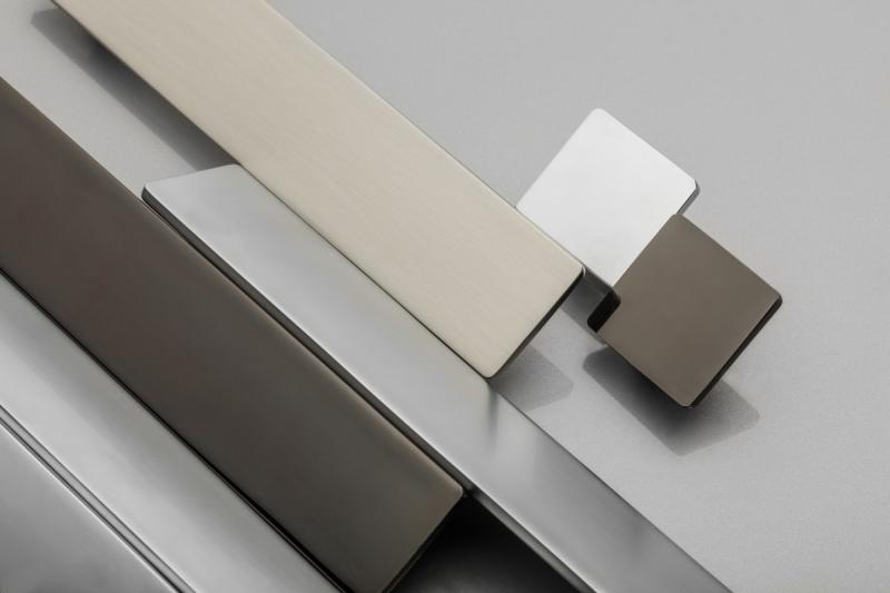 Zamak handgreep HILL Vorm kunst C=128mm zwart chroom