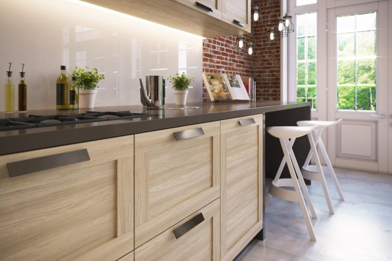 Zamak handgreep HILL Vorm kunst C=160mm zwart chroom