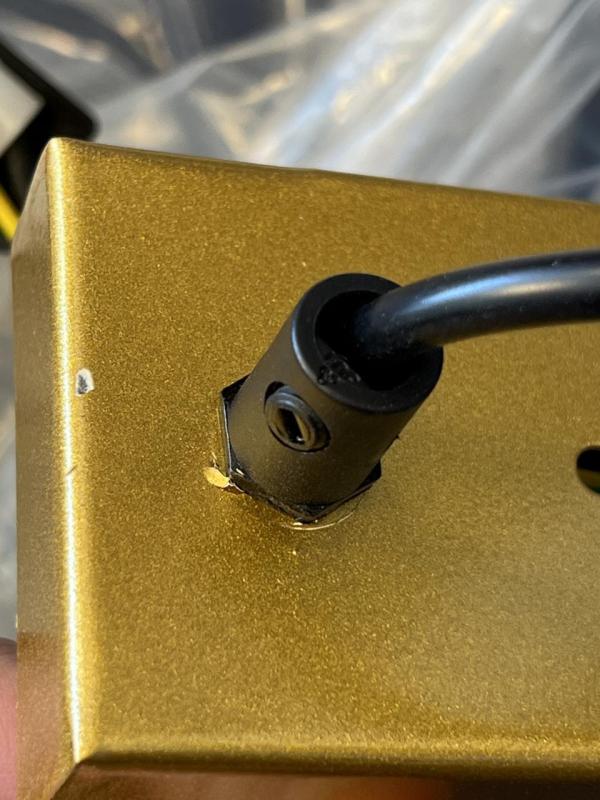 OUTLET Frame Beschadigd Decor Avelin hanglamp met gouden rechthoekig frame breedte 80 cm 2287