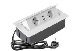 Zachte uitschuifbare stopcontactmodule.