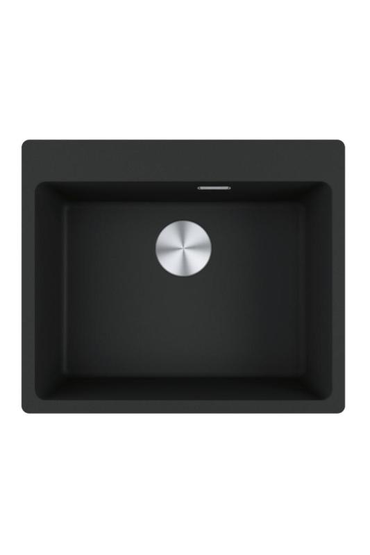 Franke Maris MRG 610-50 TL Fragranite Mat Zwart Spoelbak Opbouw met Kraangatbank  114.0668.630