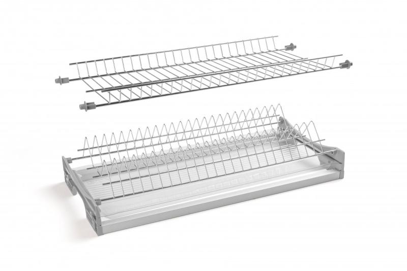 Drainer GTV BASIC 1, dubbeldeks, kast 500, voor platen van 16 - 18 mm, 1x lade, chroom