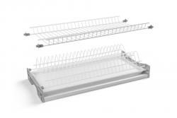 Drainer GTV BASIC 1, twee niveaus, kast 700, voor 16 - 18 mm platen, 1x lade, wit