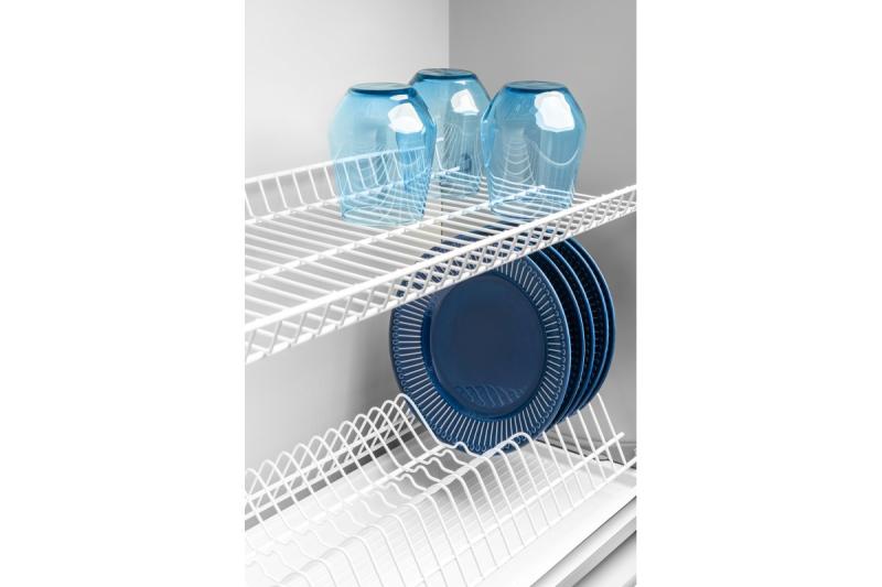 Drainer GTV BASIC 1, twee niveaus, kast 700, voor 16 - 18 mm platen, 1x lade, wit