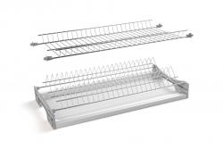 Drainer GTV BASIC 1, twee niveaus, kast 800, voor platen van 16 - 18 mm, 1x lade, chroom