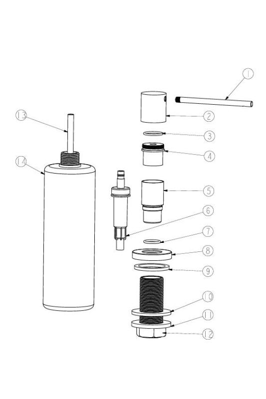 Ausmann Lirio Inbouw Zeepdispenser Zwart mat van boven navulbaar 1208971202