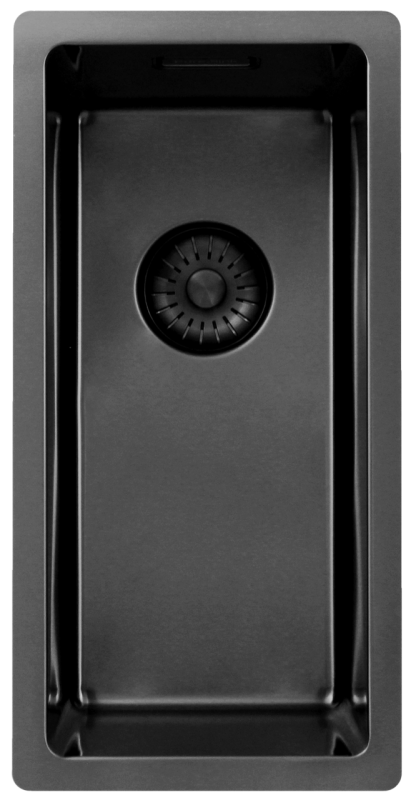 Pure.Sink Exclusivo Gun metal kleine spoelbak 18x40 cm 10mm radius onderbouw, vlakbouw en opbouw PEX1840-61