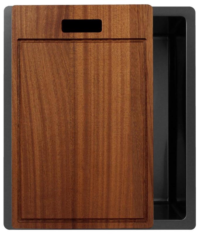 Pure.Sink Exclusivo Gun metal spoelbak 34x40 cm 10mm radius onderbouw, vlakbouw en opbouw PEX3440-61