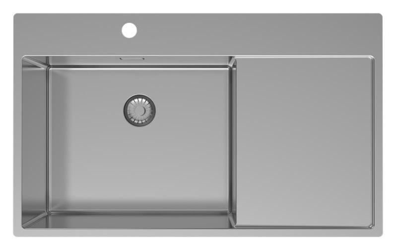 Pure.Sink Exclusivo RVS spoelbak met afdruipgedeelte 86x52 cm Tapwing links PEX5086LT-02