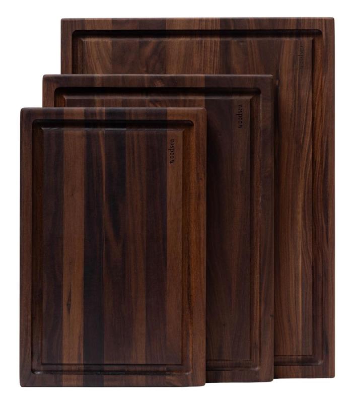 Woodsea Butcher Groove S -  Walnoot Houten Snijplank met sapgeul 45x30 cm 1208971534