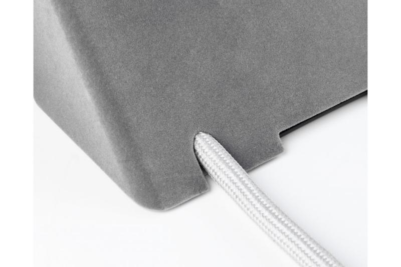 Meubelstopcontact SOFITO, 2xSHUKO, USB A+C, kabel 1,5 m, grijze flock