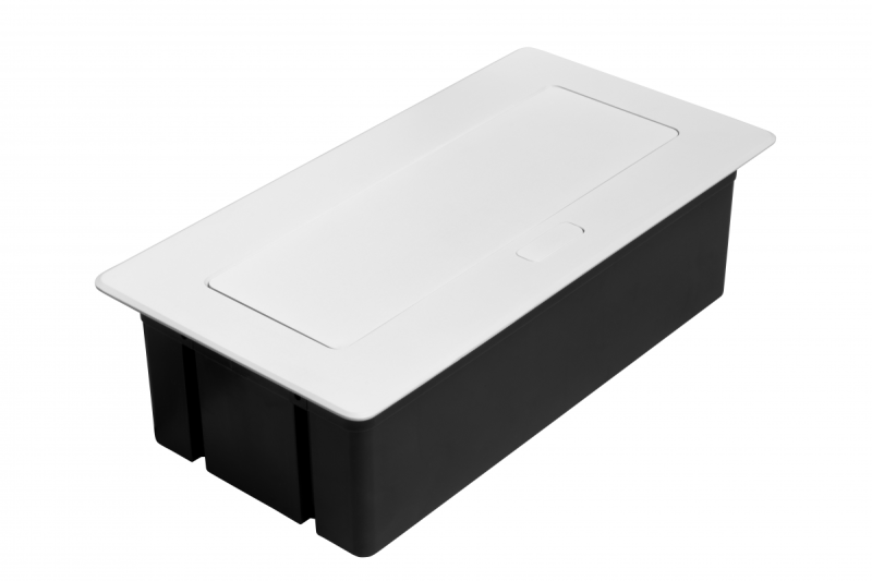 Meubelaansluiting MULTISOFT, 2xSHUKO, USB A+C, RJ45, kabel 1.5 m, wit