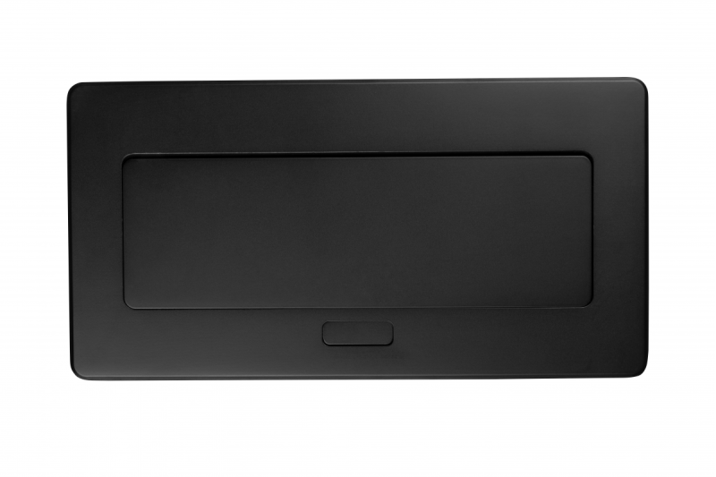 Meubelsok MULTISOFT, 2xSHUKO, USB A+C, RJ45, HDMI-kabel 1,5 m, zwart