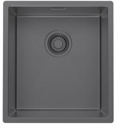 Pure.Sink Luxion Gun metal spoelbak 36x40 cm onderbouw, vlakinbouw en opbouw PLX3640-61