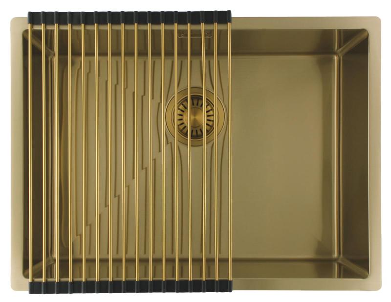 Pure.Sink Luxion Gouden spoelbak 55x40 cm onderbouw, vlakinbouw en opbouw PLX5540-60