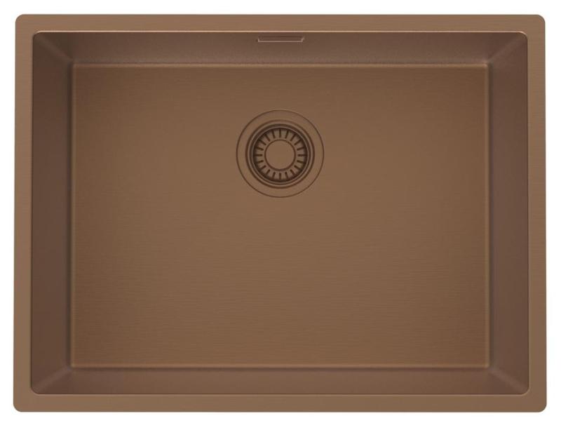 Pure.Sink Luxion Koperen spoelbak 55x40 cm onderbouw, vlakinbouw en opbouw PLX5540-62