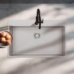 Pure.Sink Luxion Grote RVS spoelbak 78x50 cm Tapwing met kraangatbank PLX7850T-02