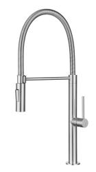 Pure.Sink Luxion massief RVS keukenkraan profi met flexibele uitloop en 2 straalsoorten PLXFLEX-02