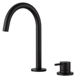 Pure.Sink Luxion 2-gats Mat Zwarte keukenkraan met ronde uitloop PLX2HR-10
