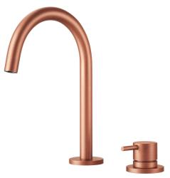 Pure.Sink Luxion 2-gats Koperen keukenkraan met ronde uitloop PLX2HR-62