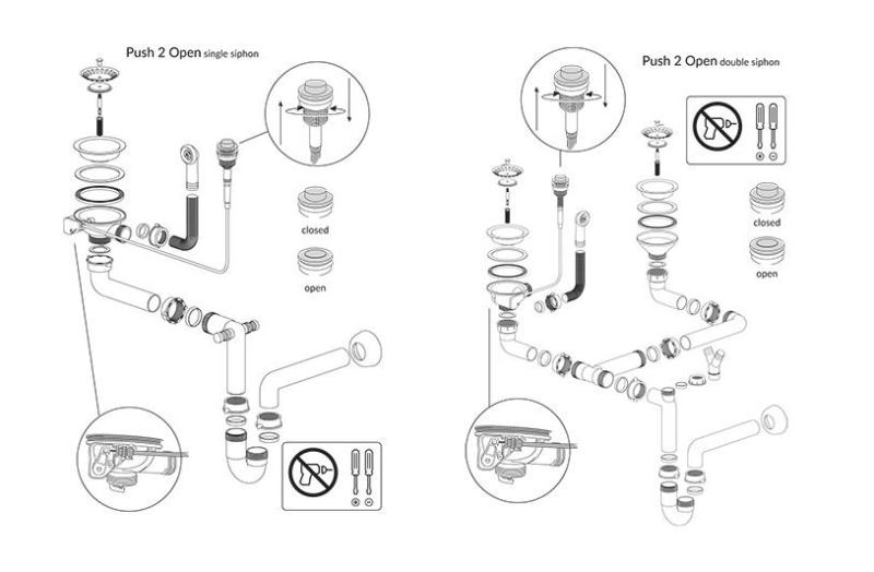 Quadri Luton pearl beige granieten opbouw spoelbak met afdruipvlak omkeerbaar 100x50cm met koperen plug 1208971770