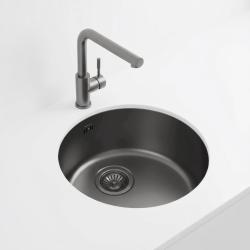 Pure.Sink Rondo Gun metal Ronde Spoelbak Vlakinbouw, Onderbouw en Opbouw 37 cm RD375-GunMetal