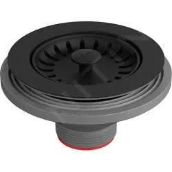 Franke Afvoerplug Semi Integraal, Fragranite, kleur Mat zwart, Franke logo  112.0668.276