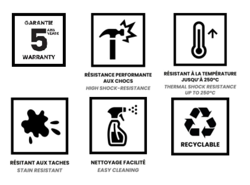 Ausmann Fibre beton grijze spoelbak 40x40cm onderbouw, opbouw en vlakinbouw met gun metal plug 1208971882