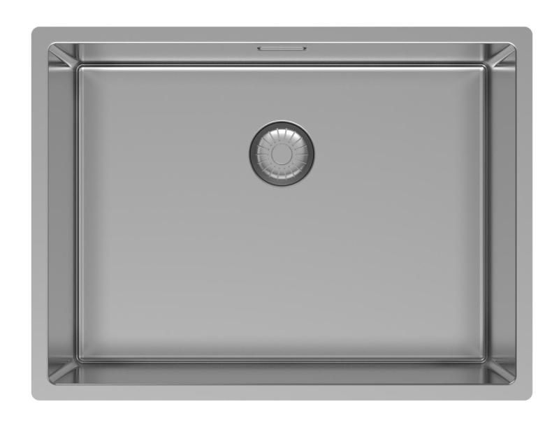 Pure.Sink Exclusivo RVS spoelbak 55x40 cm 10mm radius onderbouw, vlakbouw en opbouw PEX5540-02