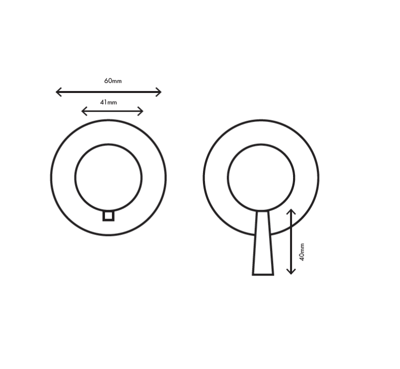 MURO TUA inbouw douchethermostaat kraan met 2 uitgangen chroom M1.B32T.R.CR