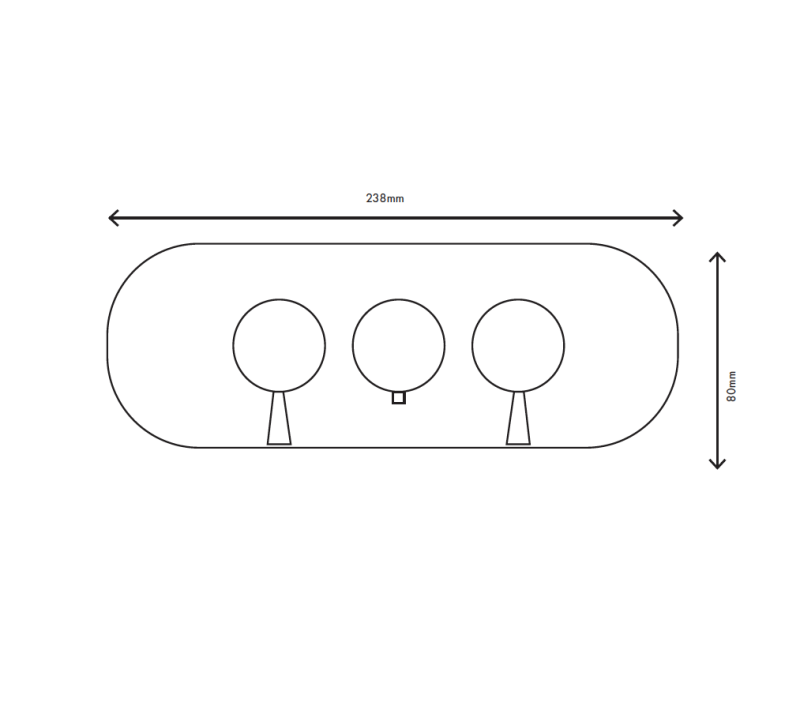 MURO TUA inbouw douchethermostaat kraan met 2 stopkranen chroom M1.B34T.S.CR
