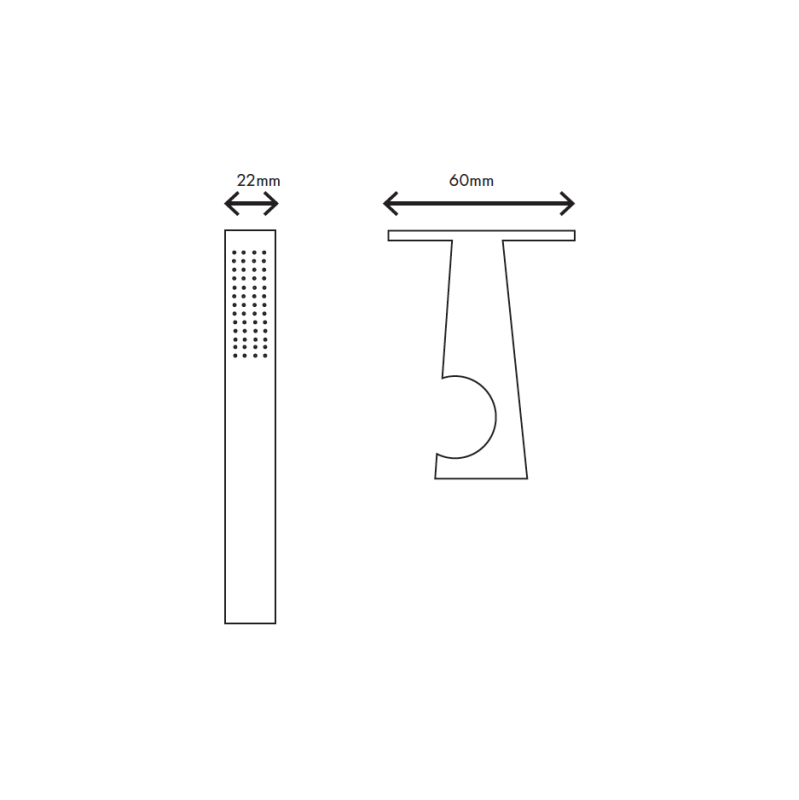 MURO TUA handdoucheset Slim compleet met muuraansluiting chroom M1.BA1.S.CR