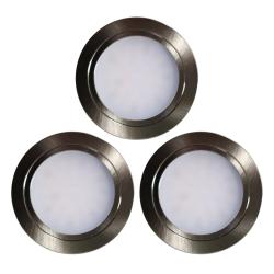 Indux Luma kleine inbouw keuken Multi Tone LED Set 3 Spots RVS-look 1208972379