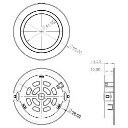 Indux Luma kleine inbouw keuken Multi Tone LED Set 4 Spots Wit 1208972388