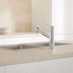 Aquanello Voss Keukenmengkraan Chroom met Uittrekbare Uitloop en Sproeifunctie CR-7200-VS