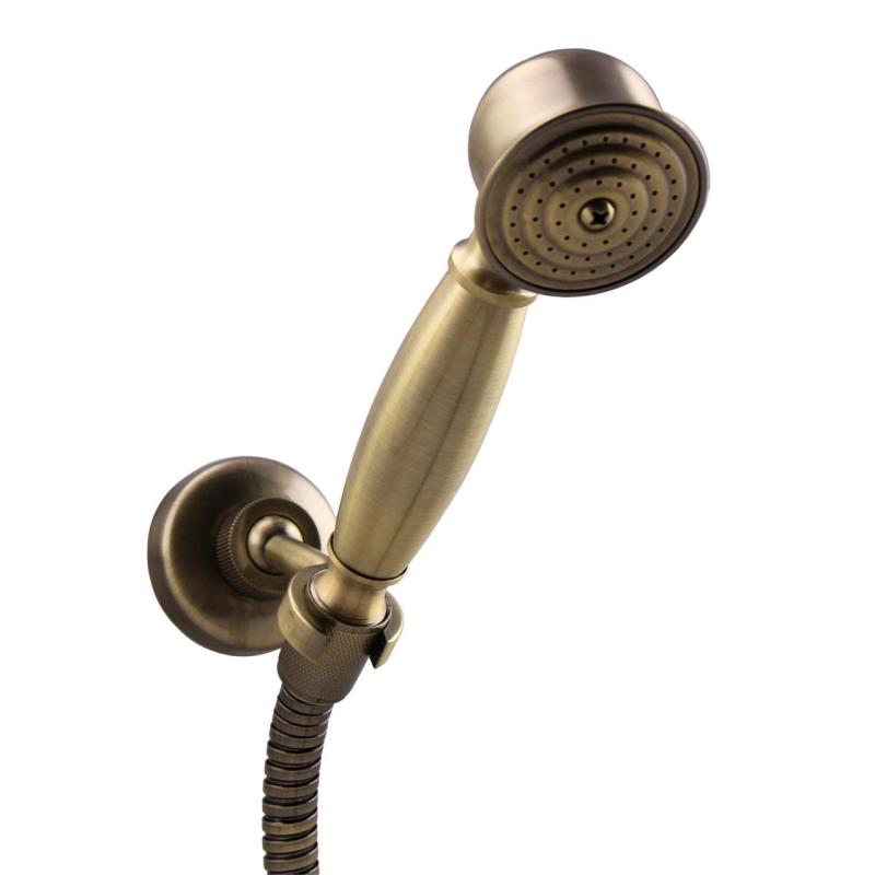 Aquanello Heritage Ascot Klassieke Opbouw Douchekraanset met Sterknoppen Brons inclusief Handdouche BN-2002-HA