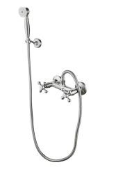 Aquanello Heritage Ascot Klassieke Opbouw Douchekraanset met Sterknoppen RVS inclusief Handdouche NB-2002-HA