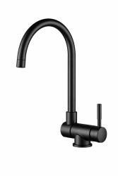 Aquanello Forma Massieve RVS Neerklapbare Venster Keukenkraan Zwart BL-1012-FM