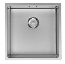 Pure.Sink Comfort RVS spoelbak 40x40 cm 10mm radius onderbouw, vlakbouw en opbouw PCM4040-02