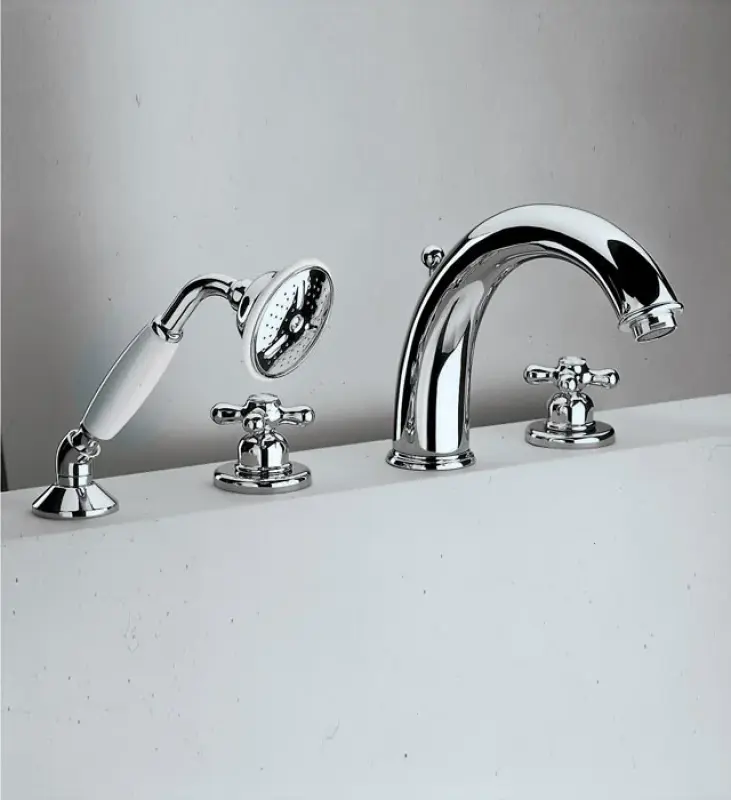 Huber Croisette 4-gats badrandkraan Thermostatisch Chroom CST7601021